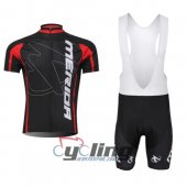 2014 Merida Cycling Jersey and Bib Shorts Kit Black Red