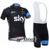 2015 Sky Cycling Jersey and Bib Shorts Kit Black