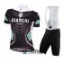 2016 Women Bianchi Cycling Jersey and Bib Shorts Kit Black