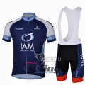 2016 IAM Cycling Jersey and Bib Shorts KitWhite Blue