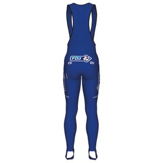 2017 FDJ Long Sleeve Cycling Jersey and Bib Pants Kit blue