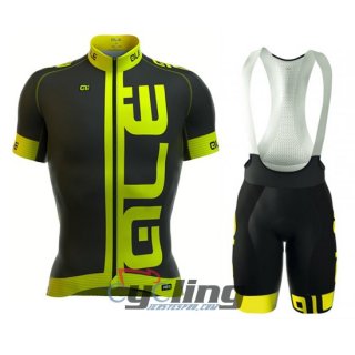 2016 ALE Cycling Jersey and Bib Shorts Kit Yellow Black [B0030]