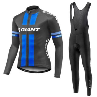 2016 Giant Long Sleeve Cycling Jersey and Bib Pants Kit Black An