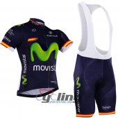 2017 Movistar Cycling Jersey and Bib Shorts Kit Green Blue