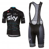 Sky Cycling Jersey Kit Short Sleeve 2017 blue and black