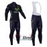 2015 Movistar Team Long Sleeve Cycling Jersey and Bib Pants Kits