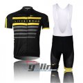 2013 LiveStrong Cycling Jersey and Bib Shorts Kit Black Yell