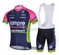 2014 Lampre Cycling Jersey and Bib Shorts Kit Blue Red