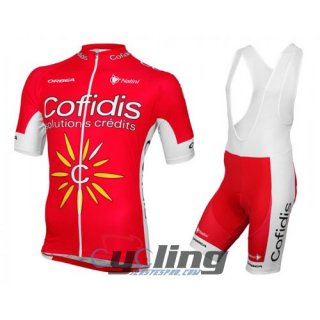 2016 Cofidis Cycling Jersey and Bib Shorts Kit Red White [Ba0665]