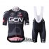 2016 Santini Cycling Jersey and Bib Shorts Kit Black Red