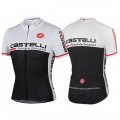 2017 Castelli Cycling Jersey and Bib Shorts Kit white black