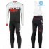2016 Scott Long Sleeve Cycling Jersey and Bib Pants Kit White Red