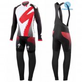 2016 Specialized Long Sleeve Cycling Jersey and Bib Pants Kit Red White