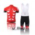 2010 Castelli Cycling Jersey and Bib Shorts Kit Red White
