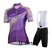 2014 Women Monton Cycling Jersey and Bib Shorts Kit Purple