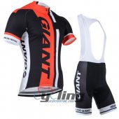2014 Giant Cycling Jersey and Bib Shorts Kit Black Red