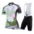 2014 Women Monton Cycling Jersey and Bib Shorts Kit Green Wh