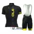 2016 ALE Cycling Jersey and Bib Shorts Kit Black Yellow