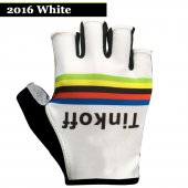 2016 Saxo Bank Tinkoff Cycling Gloves white