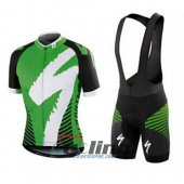 2016 Specialized Cycling Jersey and Bib Shorts Kit Green Whi
