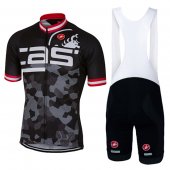2017 Castelli Cycling Jersey and Bib Shorts Kit light black