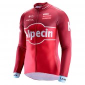 2017 Katusha Alpecin Long Sleeve Cycling Jersey and Bib Pants Kit red