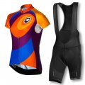 2016 Women Assos Cycling Jersey and Bib Shorts Kit Orange Blue