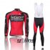 2015 Bmc Long Sleeve Cycling Jersey and Bib Pants Kits Red Black