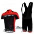 2011 Castelli Cycling Jersey and Bib Shorts Kit Black Red