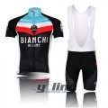 2013 Bianchi Cycling Jersey and Bib Shorts Kit Black Sky Blu
