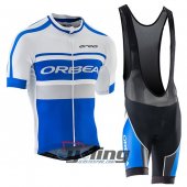 2017 Orbea Cycling Jersey and Bib Shorts Kit White Blue
