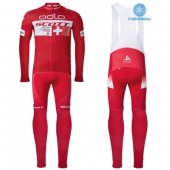 2016 Scott Long Sleeve Cycling Jersey and Bib Pants Kit Red White