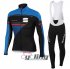 2016 Sportful Long Sleeve Cycling Jersey and Bib Pants Kit Black Blue