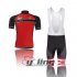 2010 Castelli Cycling Jersey and Bib Shorts Kit Black Red