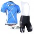 2014 Fox Cycling Jersey and Bib Shorts Kit White Blue