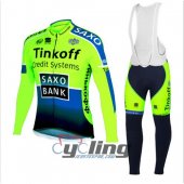 2015 SaxoBank Cycling Jersey and Bib Shorts Kit Green Blue