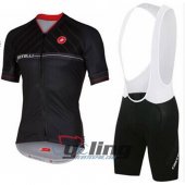 2016 Castelli Cycling Jersey and Bib Shorts Kit Black