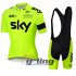 2016 Sky Cycling Jersey and Bib Shorts Kit Yellow