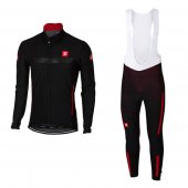 2017 Castelli Long Sleeve Cycling Jersey and Bib Pants Kit black