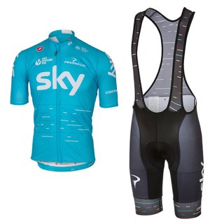 Sky Cycling Jersey Kit Short Sleeve 2017 blue