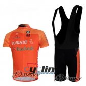 2011 Europcar Cycling Jersey and Bib Shorts Kit Orange