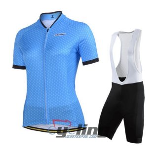 2014 Women Monton Cycling Jersey and Bib Shorts Kit Sky Blue