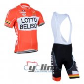 2014 Lotto Soudal Cycling Jersey and Bib Shorts Kit White Or