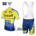 2014 SaxoBank Cycling Jersey and Bib Shorts Kit Yellow Blue