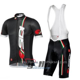 2014 Sidi Cycling Jersey and Bib Shorts Kit Black Red