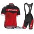 2015 Specialized Cycling Jersey and Bib Shorts Kit Black Red