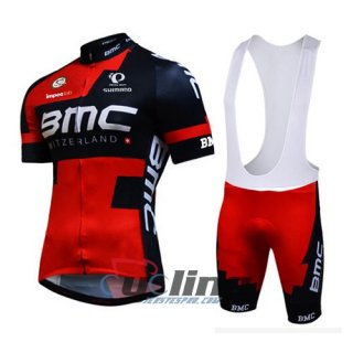 2016 Bmc Cycling Jersey and Bib Shorts Kit Red Black [Ba0622]