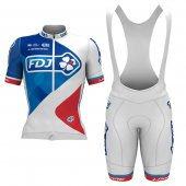 2017 FDJ Cycling Jersey and Bib Shorts Kit white