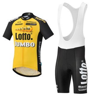 2017 Lotto Jumbo Cycling Jersey and Bib Shorts Kit yellow