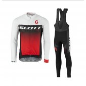 2017 Scott Long Sleeve Cycling Jersey and Bib Pants Kit black white